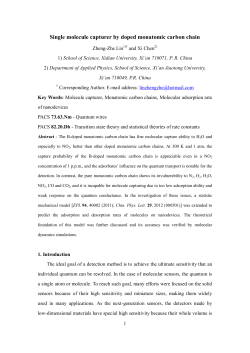 Single molecule capturer by doped monatomic