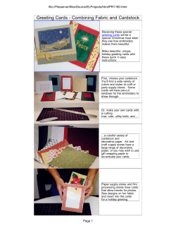 Greeting Cards - Combining Fabric and Cardstock