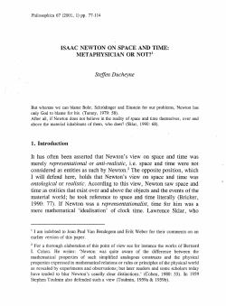 Isaac Newton on Space and Time