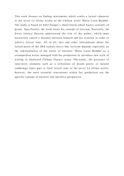 This work focuses on finding instruments which confer a lyrical