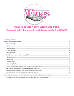 How to Set up Your Fundraising Page, Connect with Facebook and