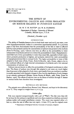 the effect of environmental calcium and ovine prolactin on sodium