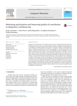 Motivating participation and improving quality of contribution in
