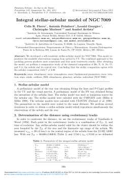 Integral stellar-nebular model of NGC 7009
