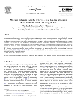 Moisture buffering capacity of hygroscopic building materials
