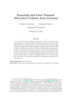 Exporting and Labor Demand: Micro-level evidence from