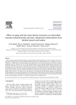 Effect of aging and late onset dietary restriction on antioxidant
