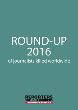 of journalists killed worldwide