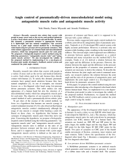 Angle control of pneumatically-driven musculoskeletal model using
