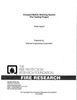 Compact Mobile Shelving System Fire Testing Project
