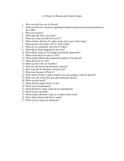 4-4 Rulers of Russia and Central Europe