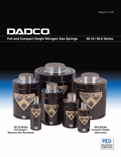 Full and Compact Height Nitrogen Gas Springs 90.10 / 90.8 Series