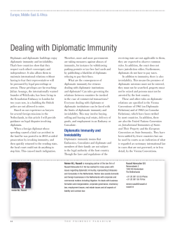 Dealing with Diplomatic Immunity