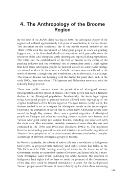 4. The Anthropology of the Broome - ANU Press