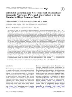 Intratidal Variation and Net Transport of Dissolved