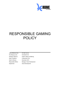 policy writing - Hume City Council