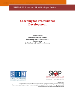 Coaching for Professional Development