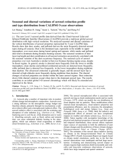 Seasonal and diurnal variations of aerosol extinction profile and