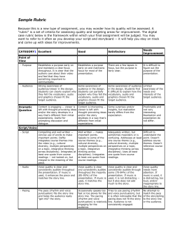 PS138 Storyboard Grading Rubric