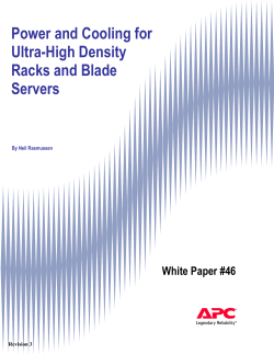 Power and Cooling for Ultra-High Density Racks and
