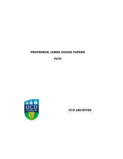 Descriptive Catalogue - University College Dublin