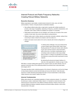 Internet Protocol and Radio Frequency Networks