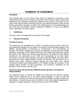 Summary of the Agreement Concerning a New Relationship