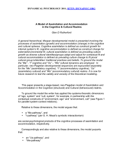 A Model of Assimilation and Accommodation in the Cognitive