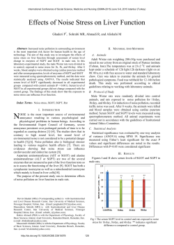 Effects of Noise Stress on Liver Function