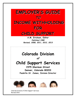 Employer`s Guide to Income Withholding
