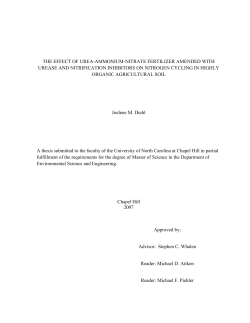 the effect of urea-ammonium-nitrate fertilizer amended with urease