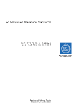 An Analysis on Operational Transforms