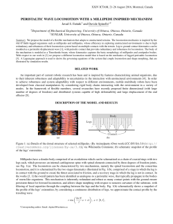 peristaltic wave locomotion with a millipede inspired mechanism