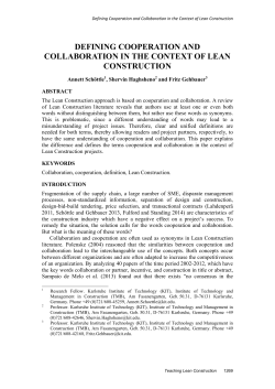 Defining cooperation and collaboration in the context of