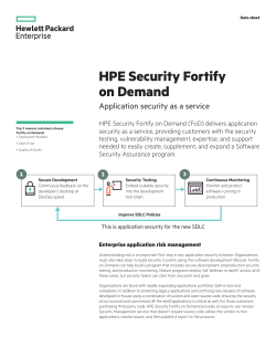 HPE Security Fortify on Demand with application security as a