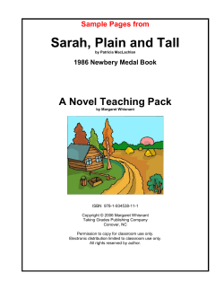 Sample Pages from Sarah, Plain and Tall
