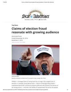 Claims of election fraud resonate with growing