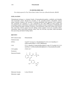 FLUBENDIAMIDE - Food and Agriculture Organization of the United