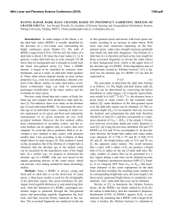 DATING RADAR DARK HALO CRATERS BASED ON POSTIMPACT