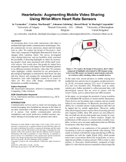 Heartefacts: Augmenting Mobile Video Sharing Using Wrist