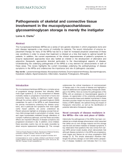 Pathogenesis of skeletal and connective tissue
