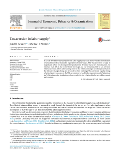 Tax aversion in labor supply