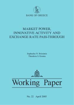Market Power, Innovative Activity and Exchange Rate Pass