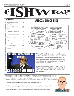 Issue 1 Sep 29th, 2016 - UVic ESS