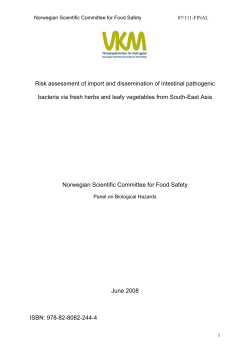 Risk assessment of import and dessimination of intestinal