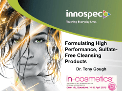 Formulating High Performance, Sulfate- Free - In