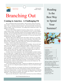 Branching Out - Spring Branch ISD