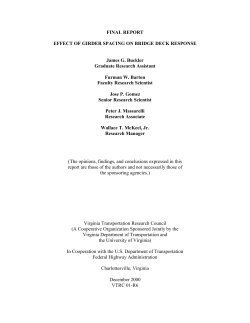 final report effect of girder spacing on bridge deck response