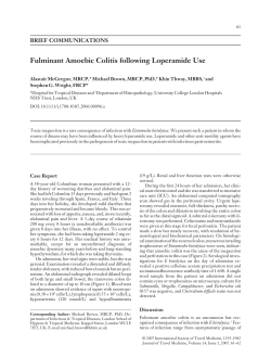 Fulminant Amoebic Colitis following Loperamide Use