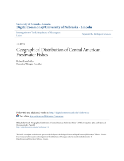 Geographical Distribution of Central American Freshwater Fishes